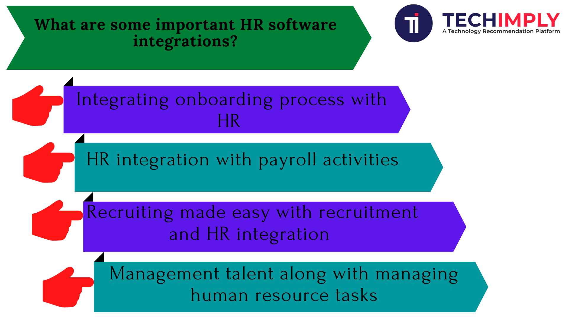 What are some important HR software integrations?